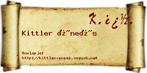 Kittler Éneás névjegykártya